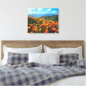 California Poppies Covering a Hillside Leinwanddruck (Insitu (Schlafzimmer))