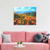 California Poppies Covering a Hillside Leinwanddruck (Insitu (Wohnzimmer))
