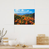 California Poppies Covering a Hillside Poster (Küche)