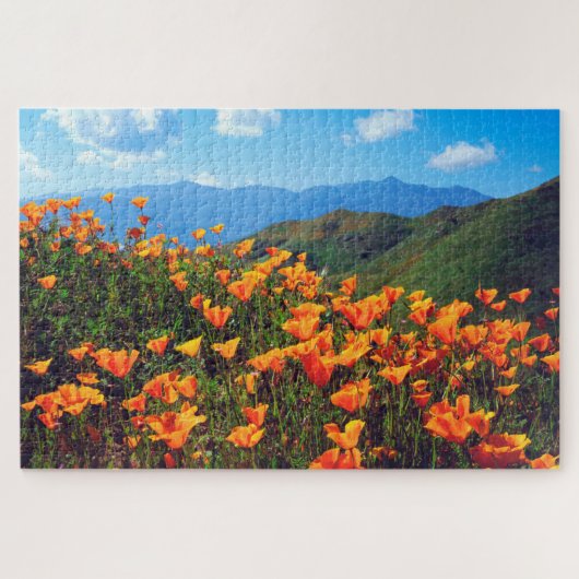 California Poppies Covering a Hillside Puzzle (Horizontal)