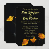 California Poppies Hochzeitseinladung Einladung (Vorne/Hinten)