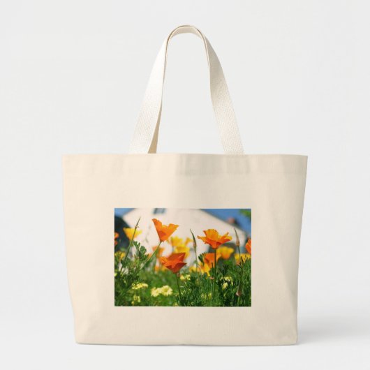 California Poppies Jumbo Stoffbeutel (Vorne)