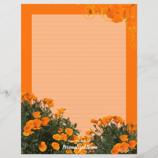 California Poppies Lined (Vorderseite)