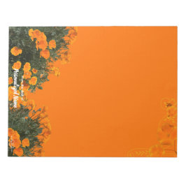 California Poppies Notepad Notizblock