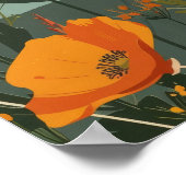 California Poppies Original Abstrakt Art Poster (Ecke)