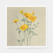 California Poppies Paper Napkins Serviette (Vorderseite)