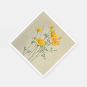 California Poppies Paper Napkins Serviette (Ecke)