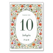 California Poppies Wedding Tischnummer (Rückseite)