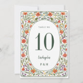 California Poppies Wedding Tischnummer Card (Rückseite)