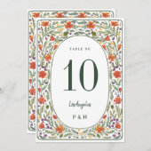California Poppies Wedding Tischnummer Card (Vorne/Hinten)