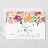 California Poppy Baby Shower Einladung (Vorderseite)