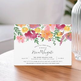 California Poppy Baby Shower Einladung