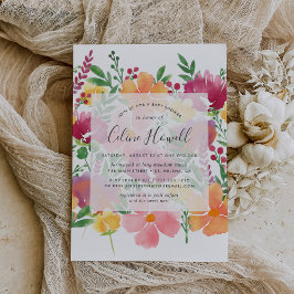 California Poppy Baby Shower Einladung