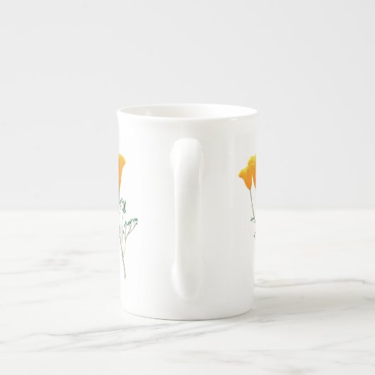 California Poppy Bone China Tasse (Rückseite)