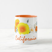 California Poppy Bouquet mit California Text Tasse (Zentrum)