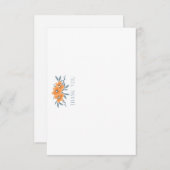 California Poppy Brautparty Flat Dankeskarte (Vorne/Hinten)