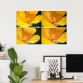 California Poppy Collage Poster (Heimbüro)