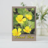 California Poppy Danke-Card Dankeskarte (Stehend Vorderseite)