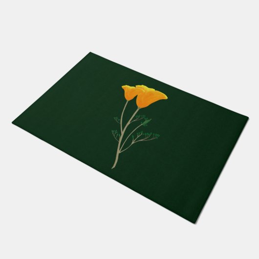 California Poppy Doormat Fußmatte (Schrägansicht)