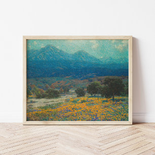 California Poppy Field   Granville Redmond Poster