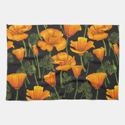 California poppy geschirrtuch (Horizontal)