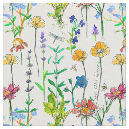 California Poppy Herbs Rosemary Lavender Honey Bee Stoff