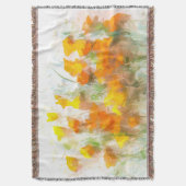 California Poppy Impressionistische Kunst Decke (Vorderseite Vertikal)