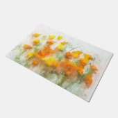 California Poppy Impressionistische Kunst Fußmatte (Schrägansicht)