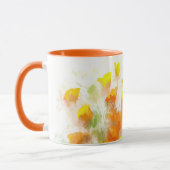California Poppy Impressionistische Kunst Tasse (Links)