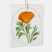 California Poppy in a Circle - Keramikornament (Rechts)