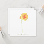 California Poppy Karte (Vorderseite/Rückseite Beispiel)