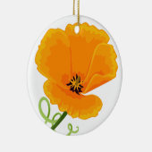California Poppy Keramik Ornament (Rechts)