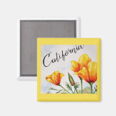 California Poppy Magnet (Vorderseite/Rückseite)