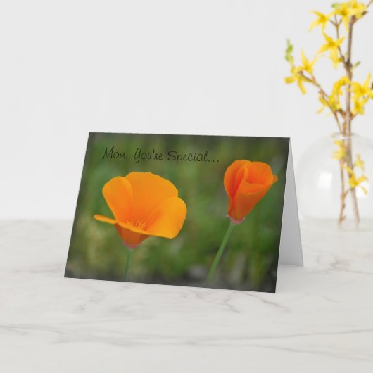 California Poppy Mother Day Karte (Gelbe Blume)
