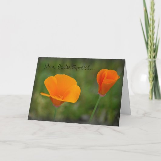 California Poppy Mother Day Karte (Vorderseite)