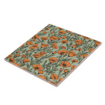 California Poppy Orange Blume Muster