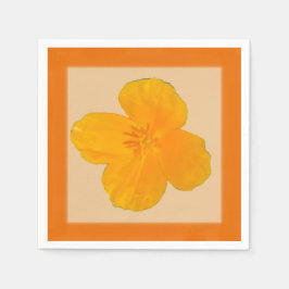 California Poppy Paper Napkin Serviette