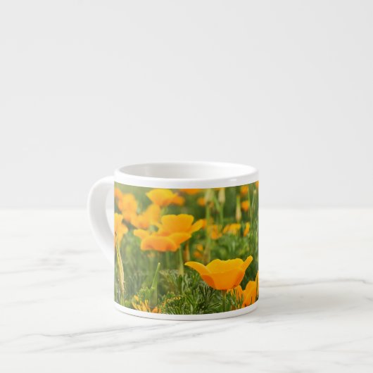 California Poppy Patch Foto Espressotasse (Vorderseite Links)