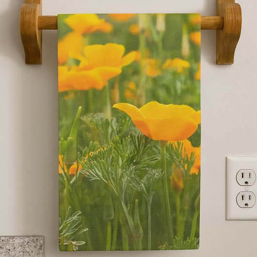California Poppy Patch Photograph  Geschirrtuch
