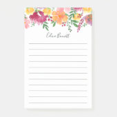California Poppy Personalisiert Lined Post-it Klebezettel (Vorderseite)