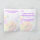 California Poppy Personalisiert Sister Mother Day Karte (Innenseite)