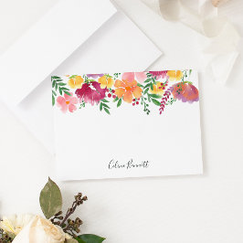 California Poppy Personalisiert Stationery Flat Ca Mitteilungskarte