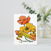 California Poppy Postkarte (Stehend Vorderseite)