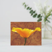 California Poppy Postkarte (Stehend Vorderseite)