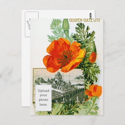 California Poppy Postkarte (Vorne/Hinten)
