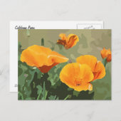 California Poppy Postkarte (Vorne/Hinten)