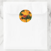 "California Poppy" Runder Aufkleber (Tasche)