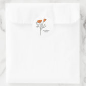 California Poppy Runder Aufkleber (Tasche)