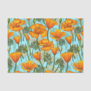 California poppy seidenpapier