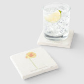 California Poppy Steinuntersetzer (Seitenansicht)